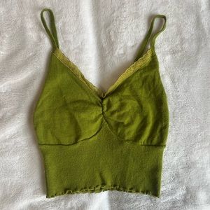 L.A. HEARTS xs stretchy green tank top
